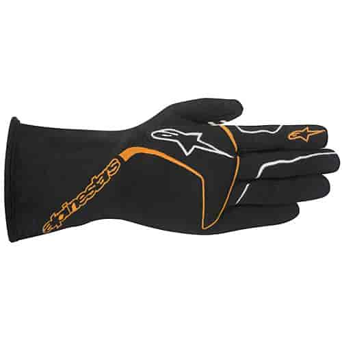 Tech 1 Race Gloves Black/Fluorescent Orange SFI 3.3/5