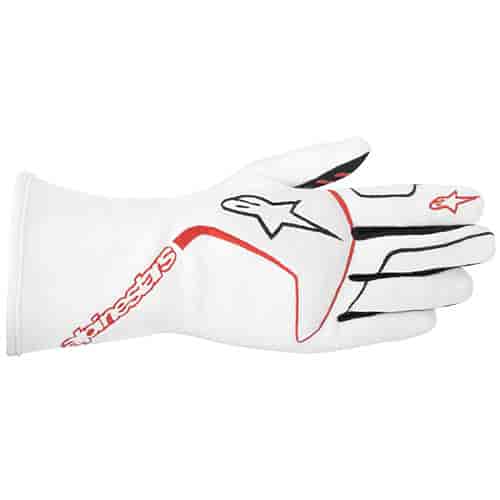 Tech 1 Race Gloves White/Red/Black SFI 3.3/5