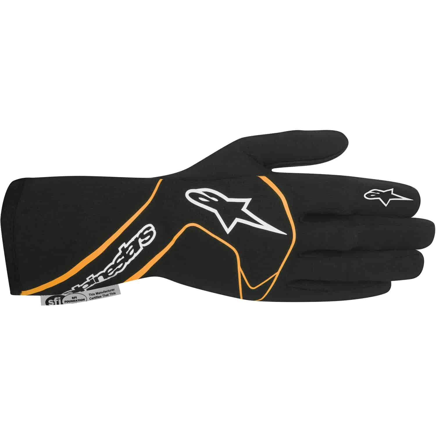 Tech 1 Race Gloves Black/Orange Fluorescent SFI 3.3/5