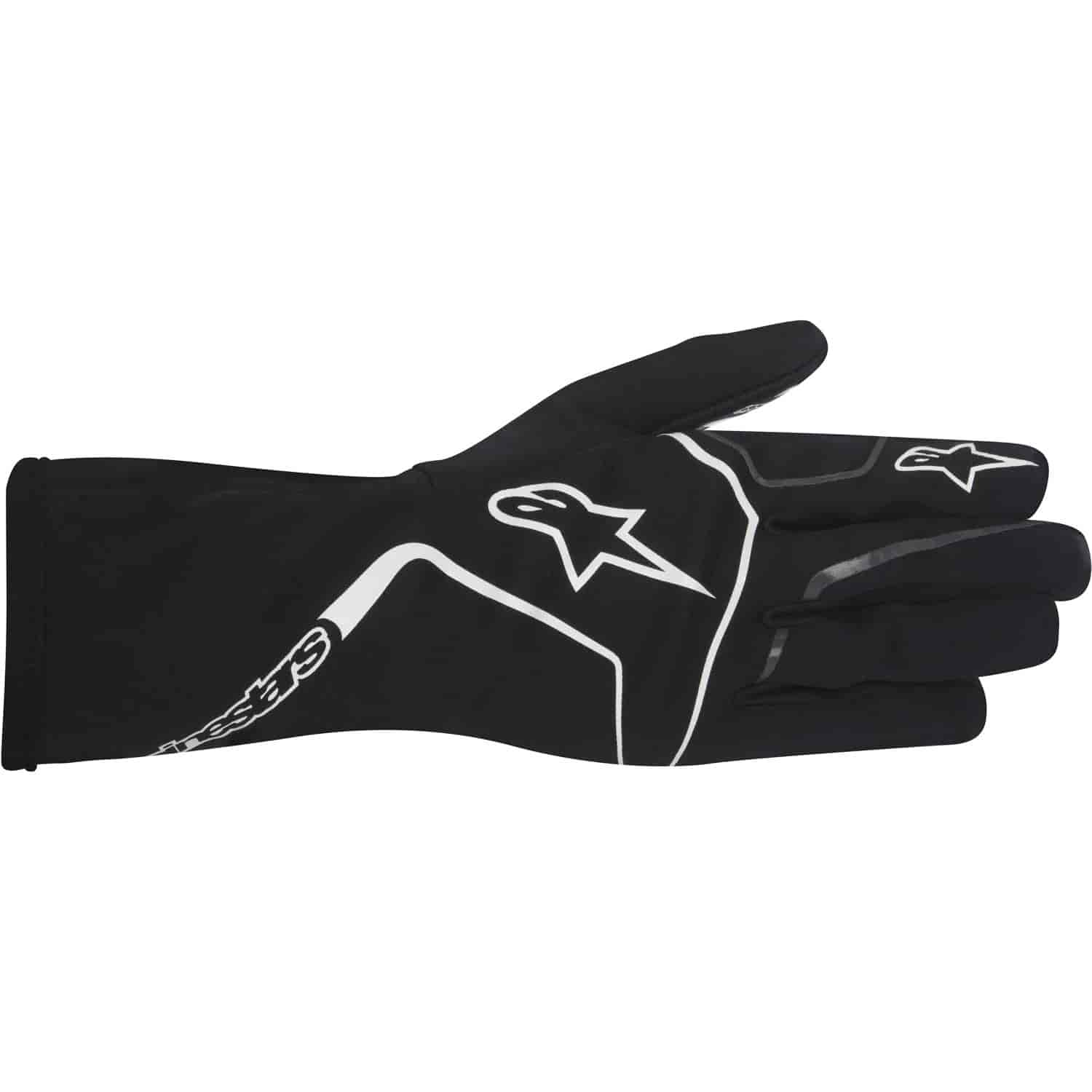 Tech 1-K Race Gloves Black/White
