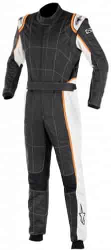 GP Tech Driving Suit Black/White/Orange SFI 3.2A/5 Size 46