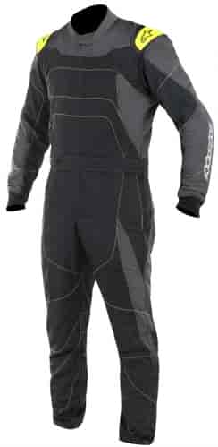 GP Race Driving Suit Black/Anthracite/Yellow SFI 3.2A/5 Size 50