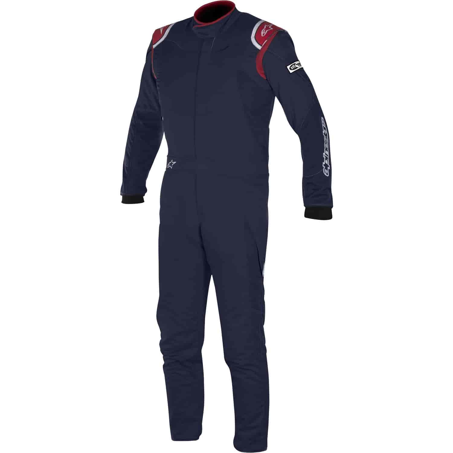 GP Race Suit Navy Blue/Red SFI 3.2A/5