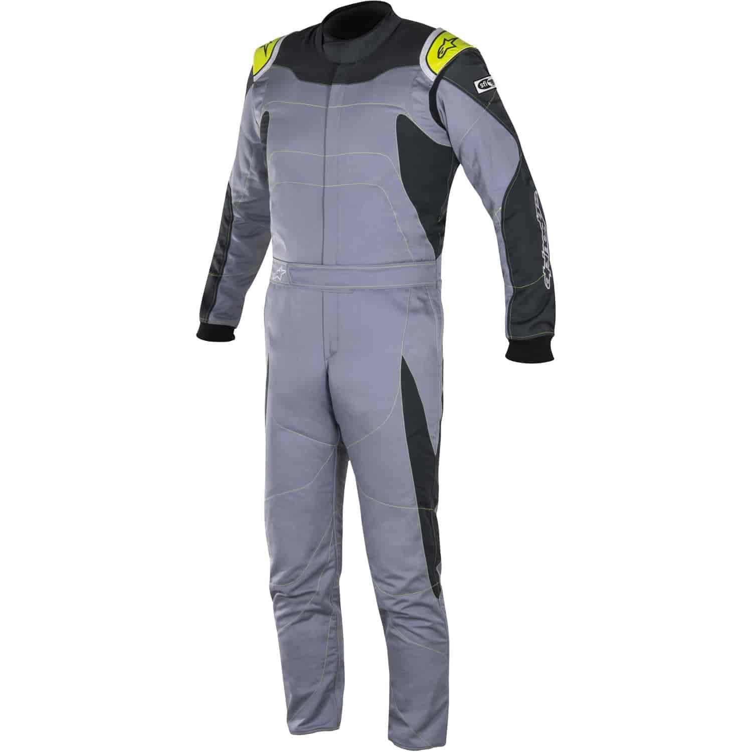 GP Race Suit Gray/Anthracite/Yellow Fluorescent SFI 3.2A/5