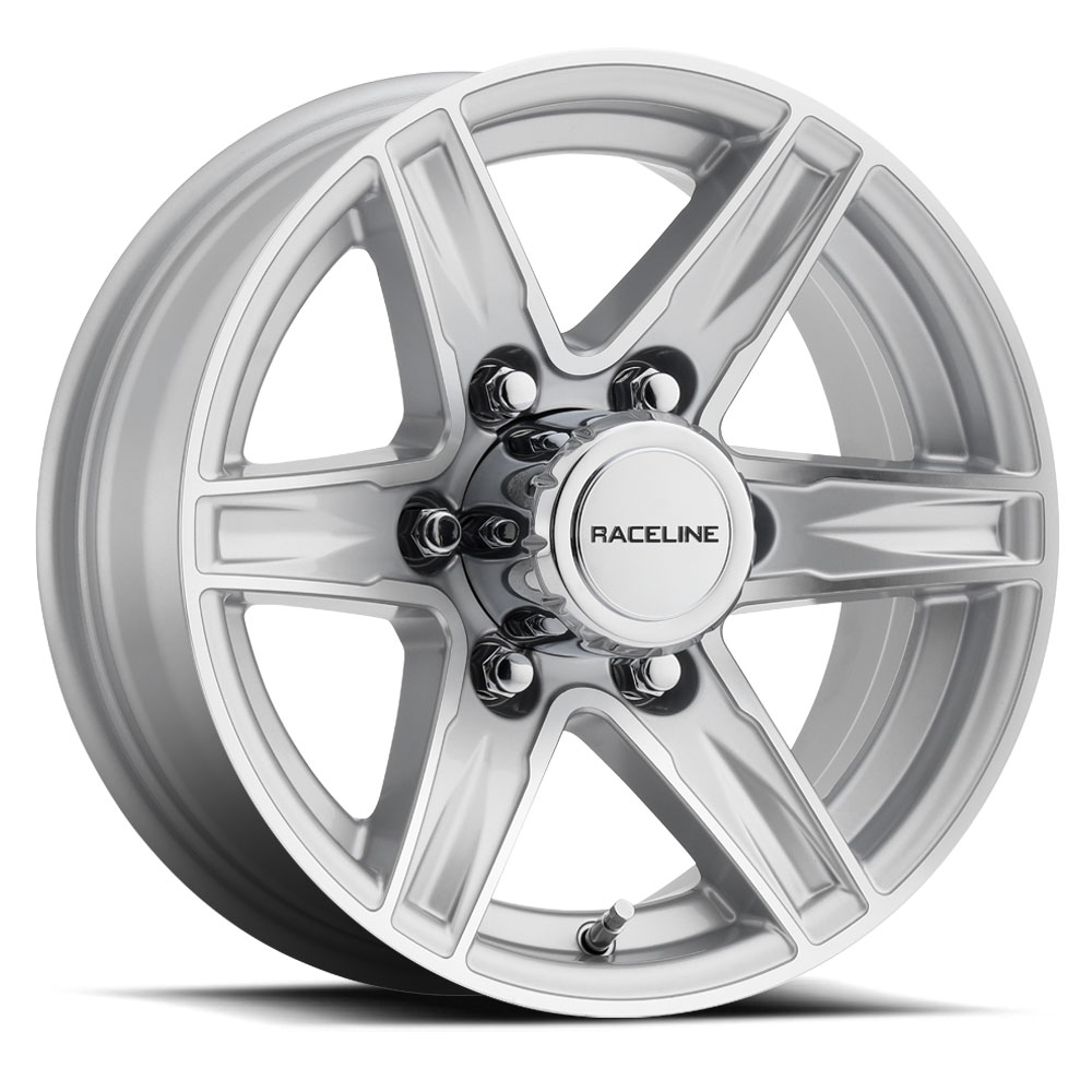 810S STYLUS Trailer Wheel Size: 15 X 6" Bolt Pattern: 6 x 5.50" (139.70 mm) [Gloss Silver and Machined]