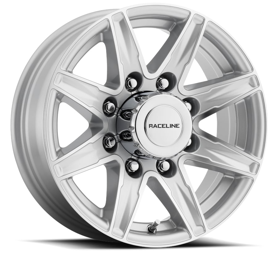 810S STYLUS Trailer Wheel Size: 16 X 6" Bolt Pattern: 8 x 6.50" (165.10 mm) [Gloss Silver and Machined]