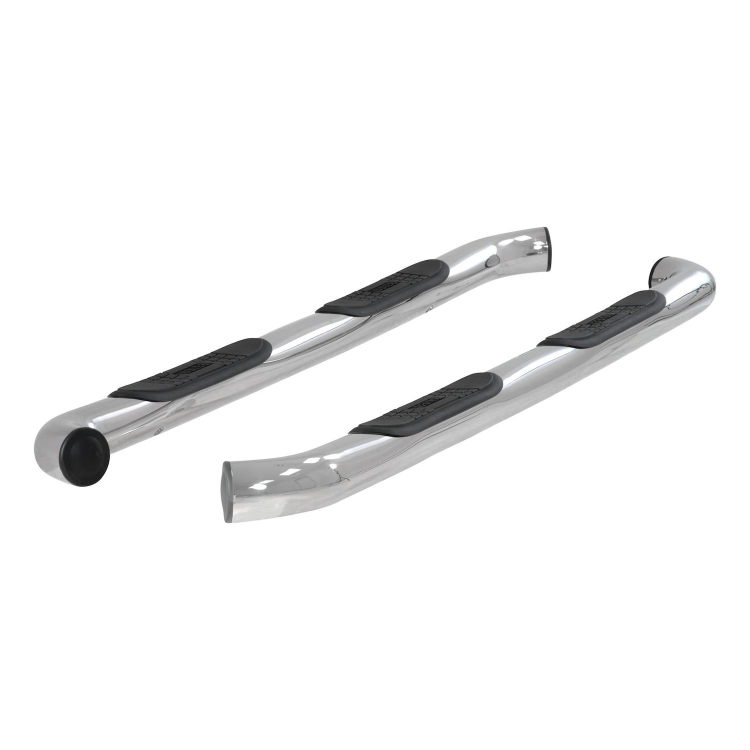 3 In. Round Polished Steel Side Bars for 2016-2020 Ford F-150/Super Duty Extended Cab