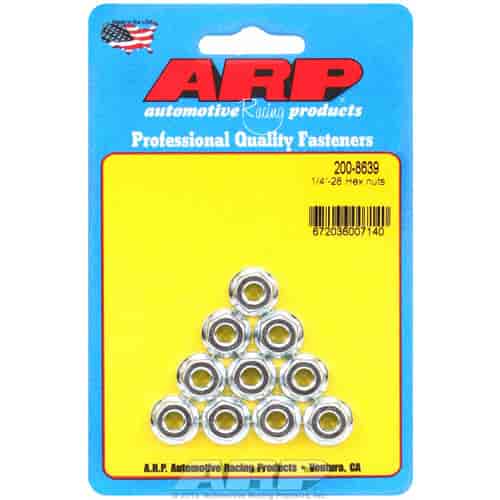 Hex Serrated Flange Nuts 1/4-28"