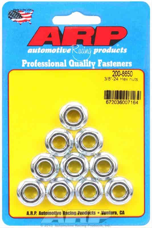 Hex Serrated Flange Nuts 3/8-24"
