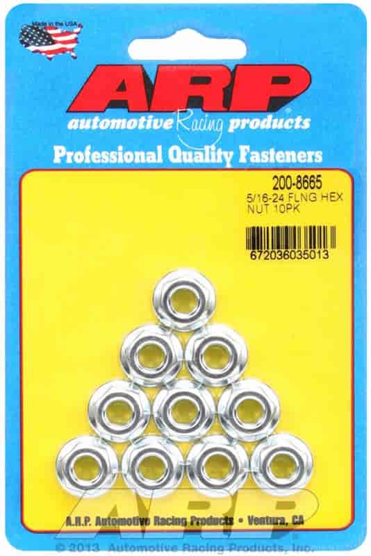 Hex Non-Serrated Flange Nuts 5/16-24"