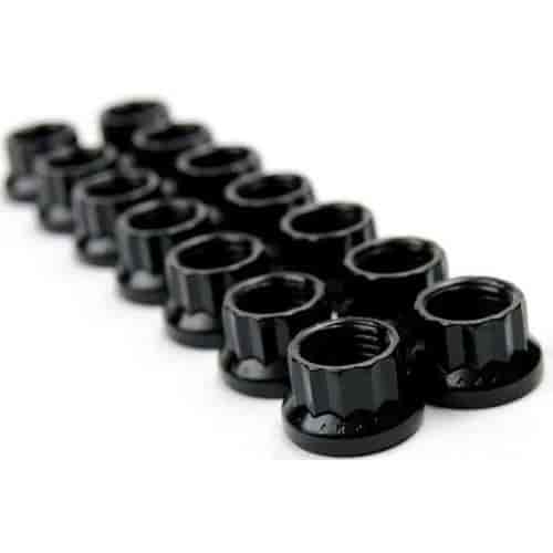 Black Oxide 12-Point Nuts 1/2" -20