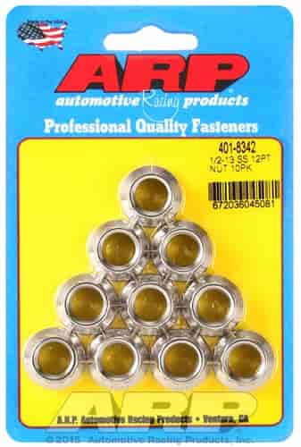 Stainless Steel 12-Point Nuts, 1/2 in.-13