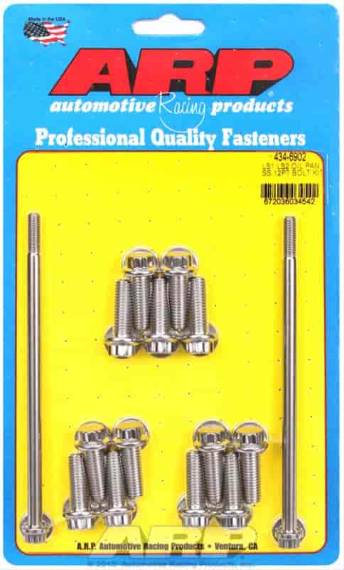 Stainless Steel Oil Pan Bolts Chevy LS1, LS2