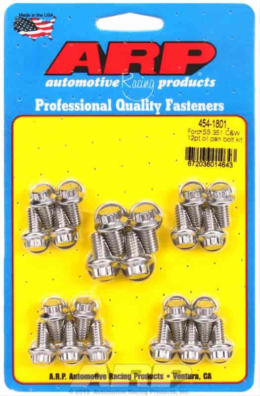 Stainless Steel Oil Pan Bolts Small Block Ford