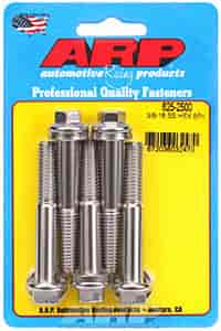 3/8" Stainless Steel Hex Bolts 2.500" UHL