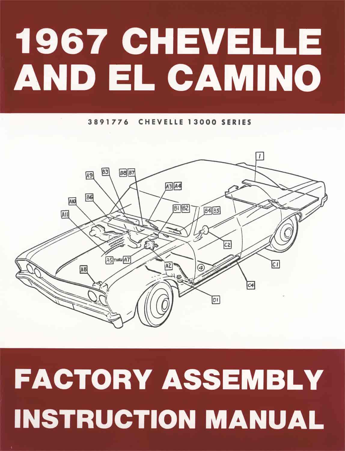 Factory Assembly Manual 1967 Chevy Chevelle & El Camino