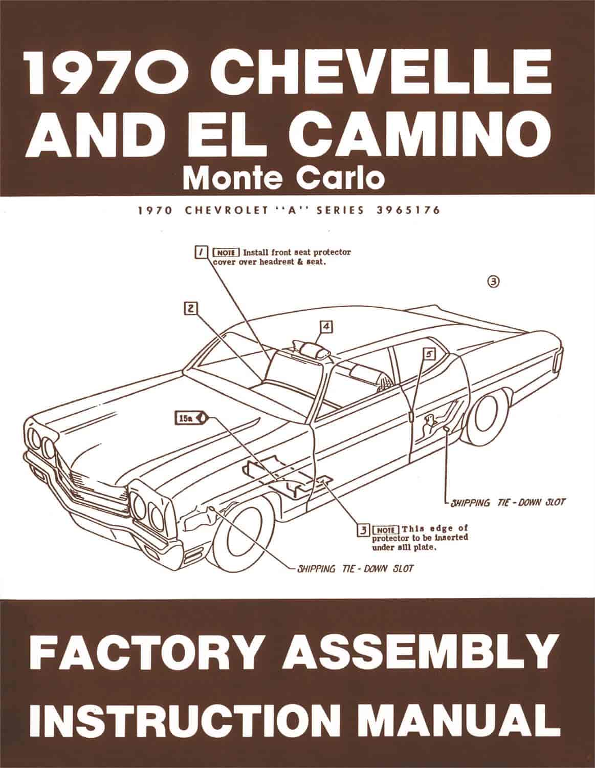 Factory Assembly Manual 1970 Chevy Chevelle, El Camino & Monte Carlo
