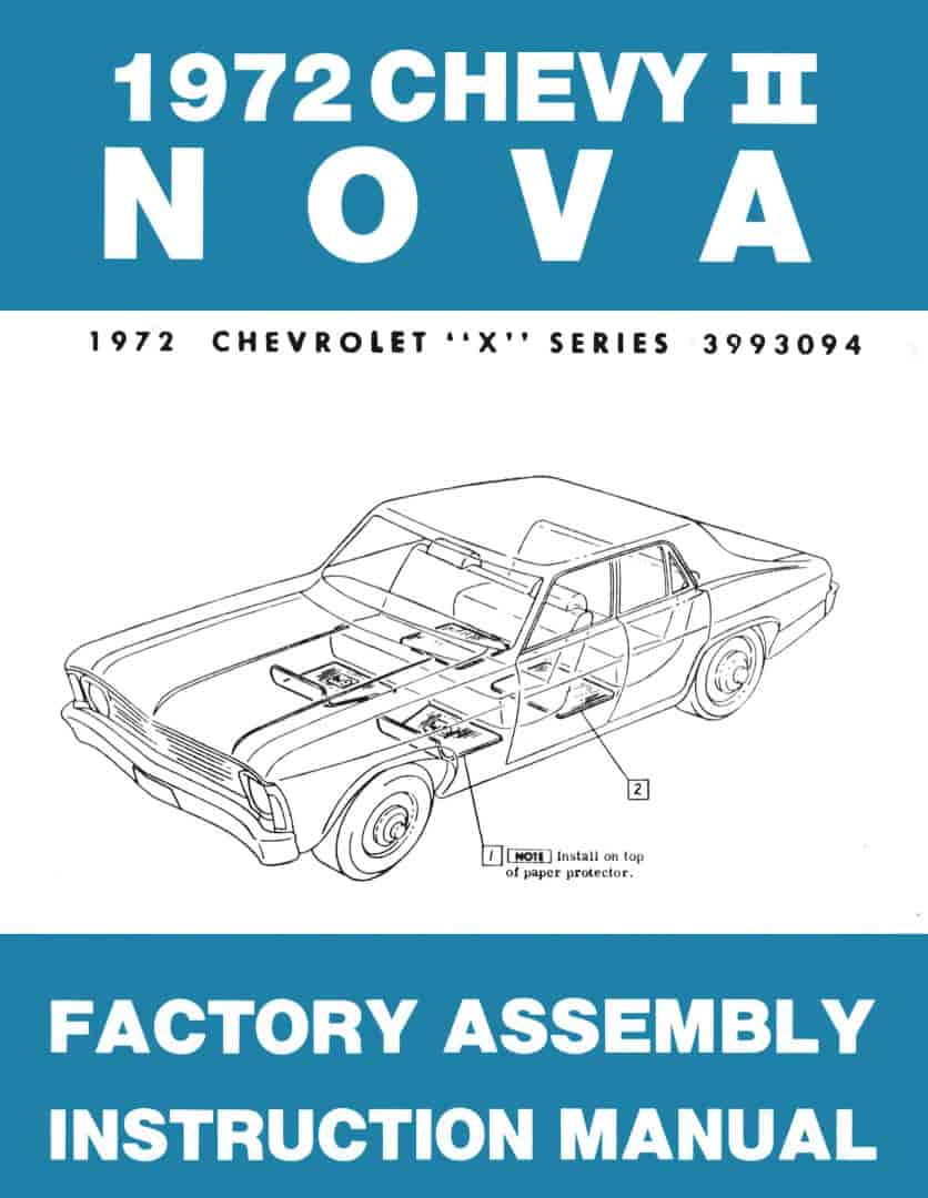 Factory Assembly Manual 1972 Chevy Nova