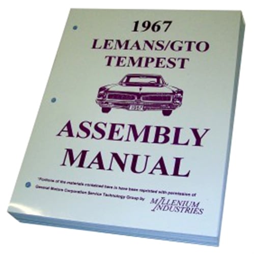 Factory Assembly Manual 1967 Pontiac GTO, Lemans & Tempest