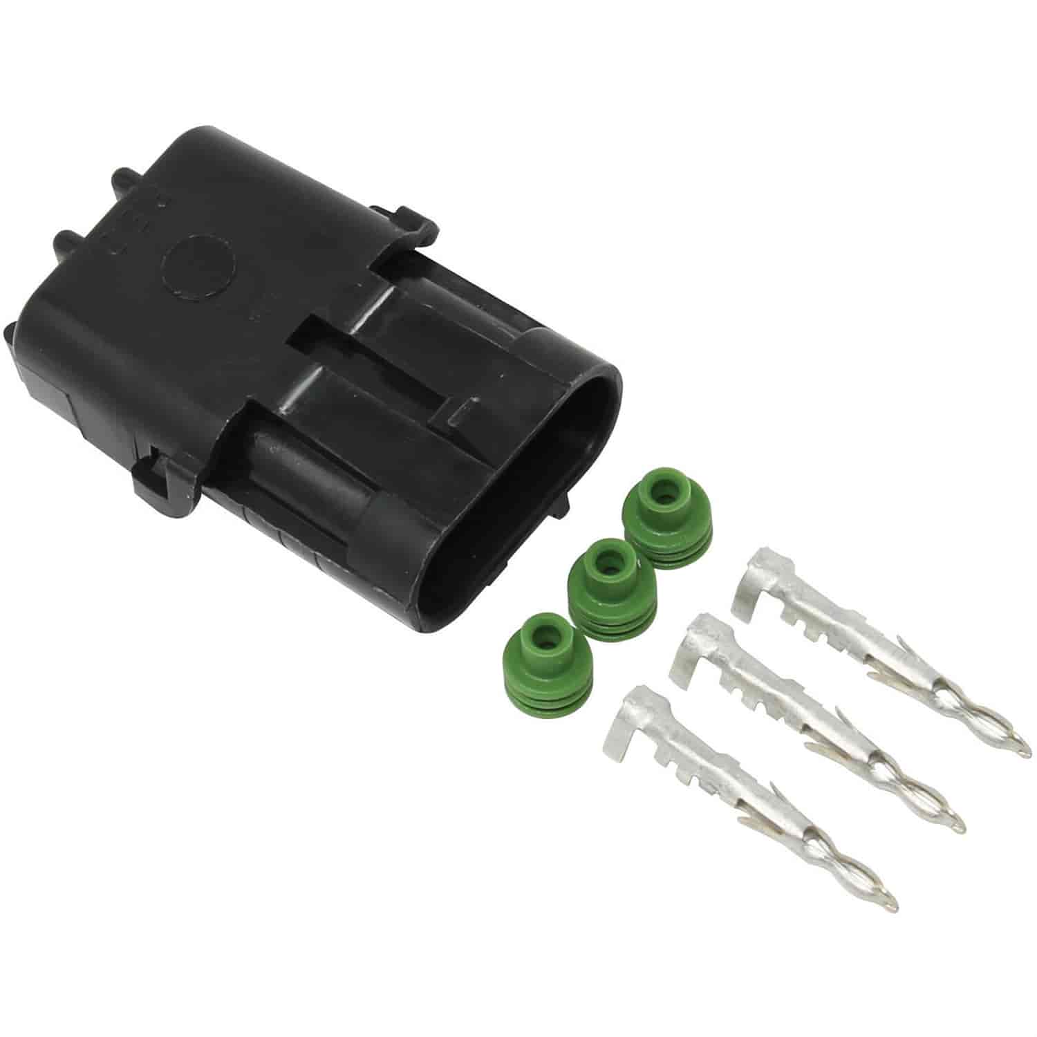 Weather-Pac Connector 3-Way Flat Male