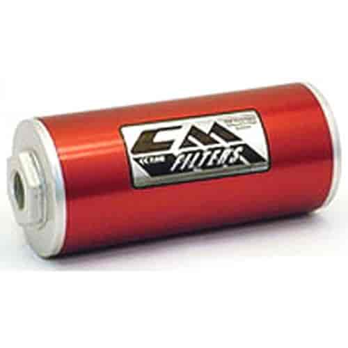 Inline Fuel Filter - CM -45 6" x 2-3/4" Tube, 1/2" NPT Ports