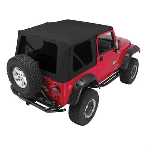 Black Diamond Replacement Soft Top w/ Tinted Windows for 1997-2006 Jeep Wrangler TJ