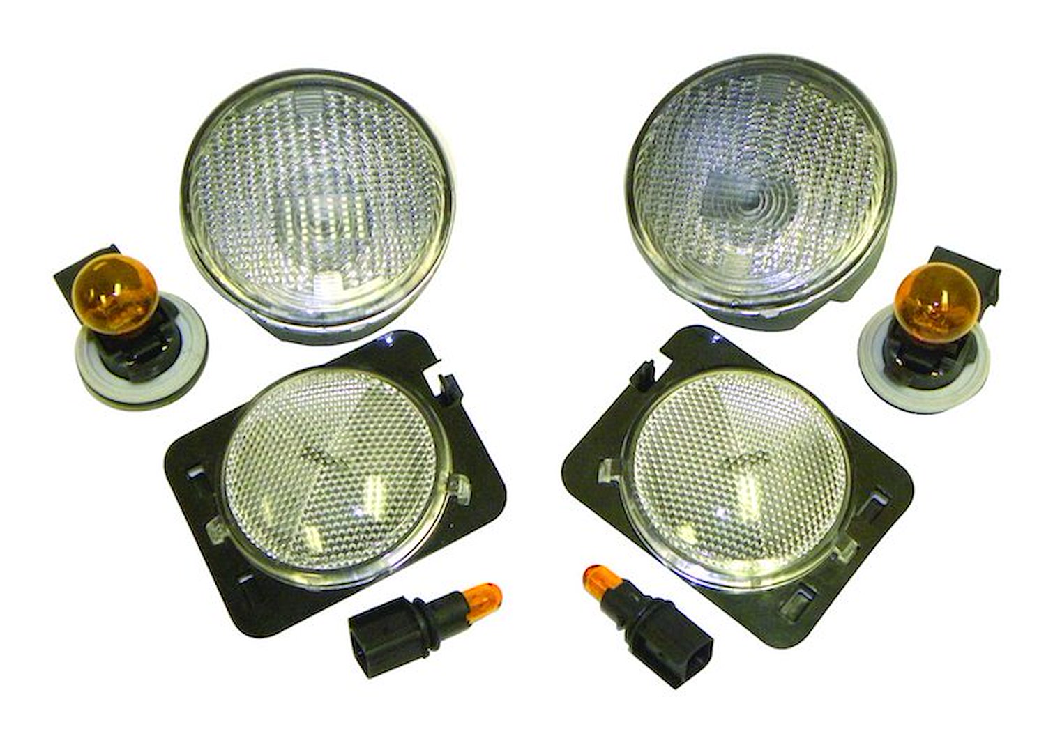 RT28018 Front Clear Parking & Side Marker Lamp Kit for 2007-2013 Jeep JK Wrangler