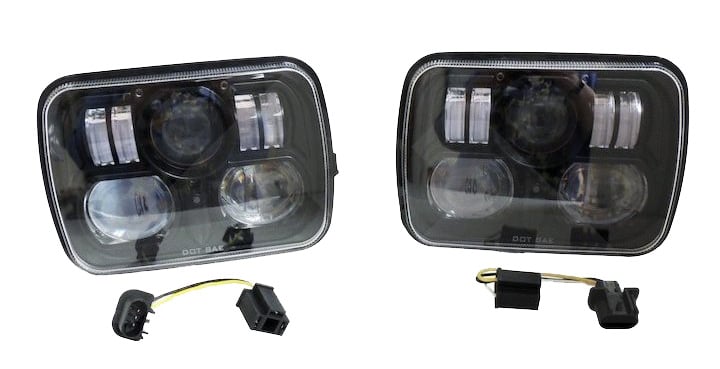 LED Headlamp Set For Select 1979-2001 Jeep Cherokee
