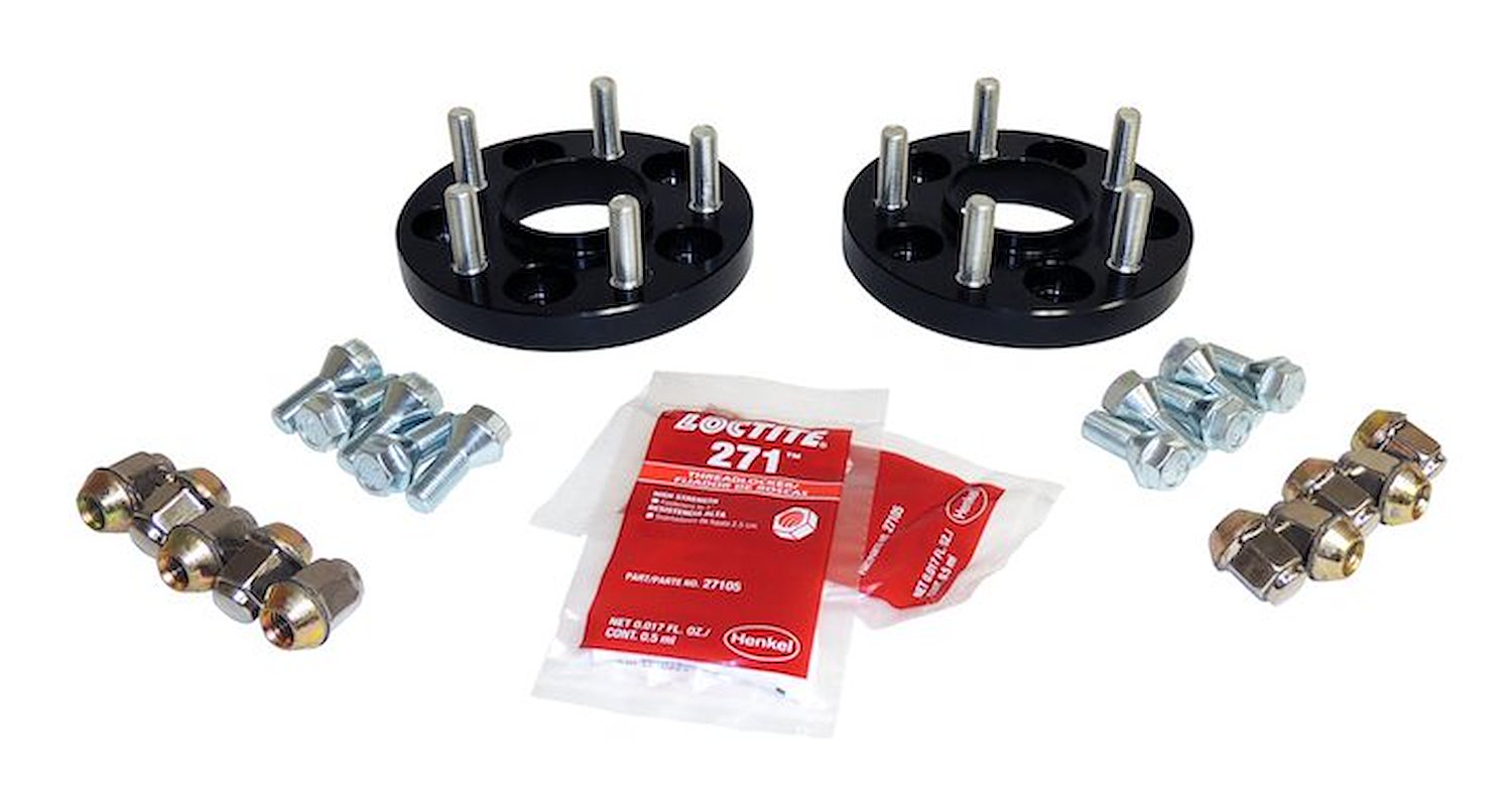 RT32016 .75" Thick Black Wheel Spacer Set for Jeep 2015-2018 BU Renegade, 2019+ BV Renegade, and 2014+ KL Cherokee