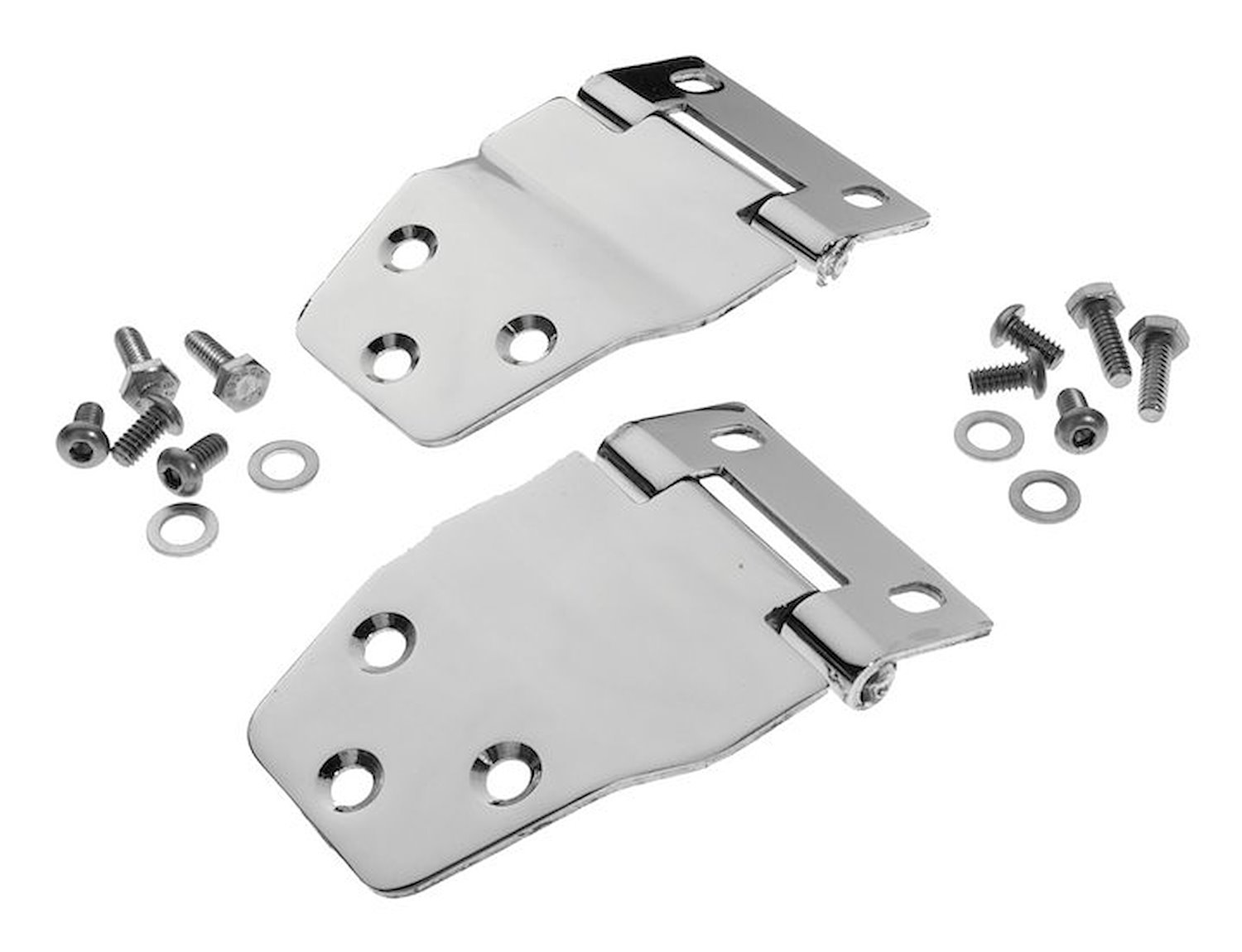 RT34032 Stainless Hardtop Liftgate Hinge Set for 1977-1986 Jeep CJ-7; Includes 2 Hinges and Hardware