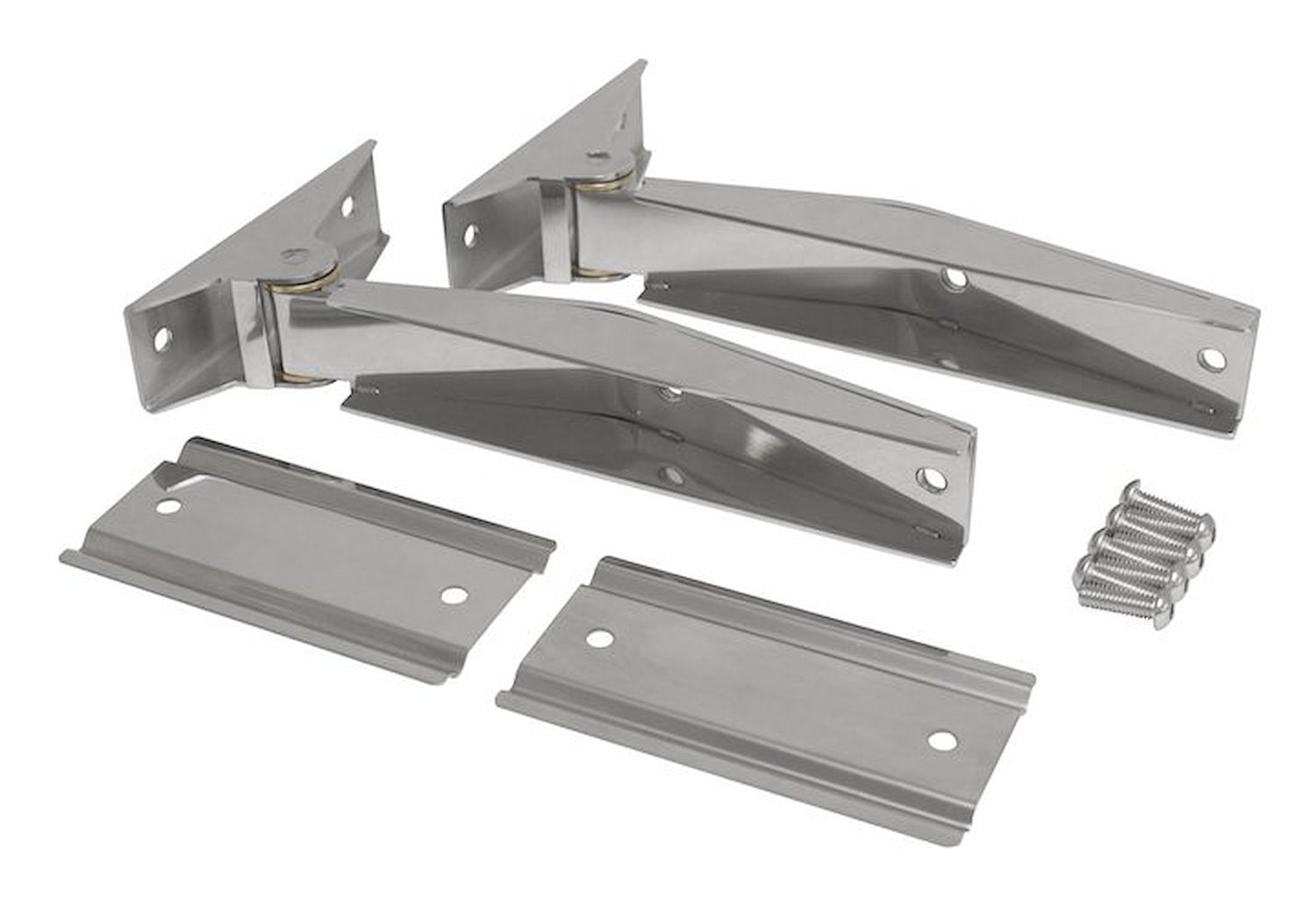 RT34065 Stainless Steel Tailgate Hinge Set for 1997-2006 Jeep TJ Wrangler; Includes 2 Hinges & Hardware