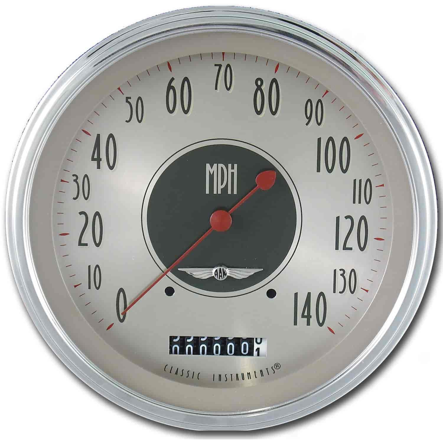 All American Nickel Speedometer 4-5/8" Electrical