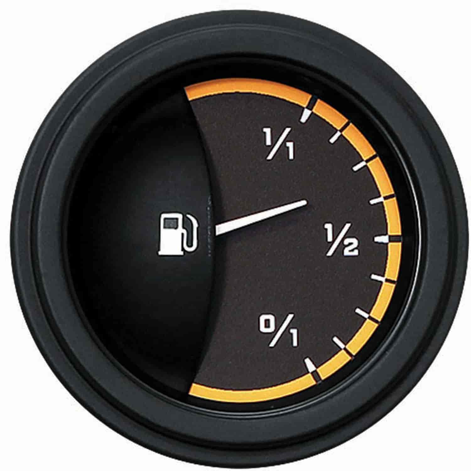 Yellow AutoCross Series Fuel Gauge 2-1/8