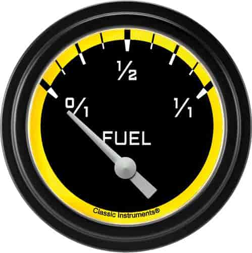 Autocross Yellow w/ Black Bezel 2 ? Fuel 75-10ohm Short Sweep