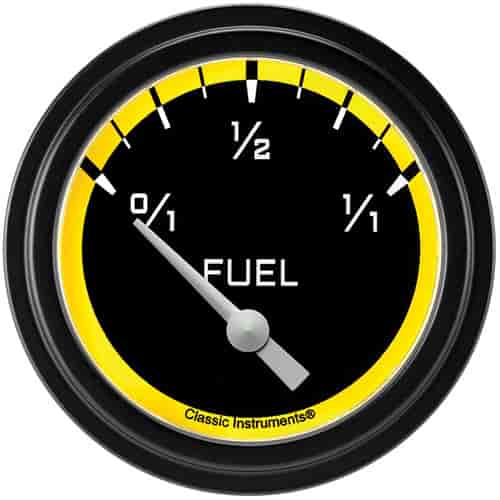 Autocross Yellow w/ Black Bezel 2 ? Fuel 0-90ohm Short Sweep