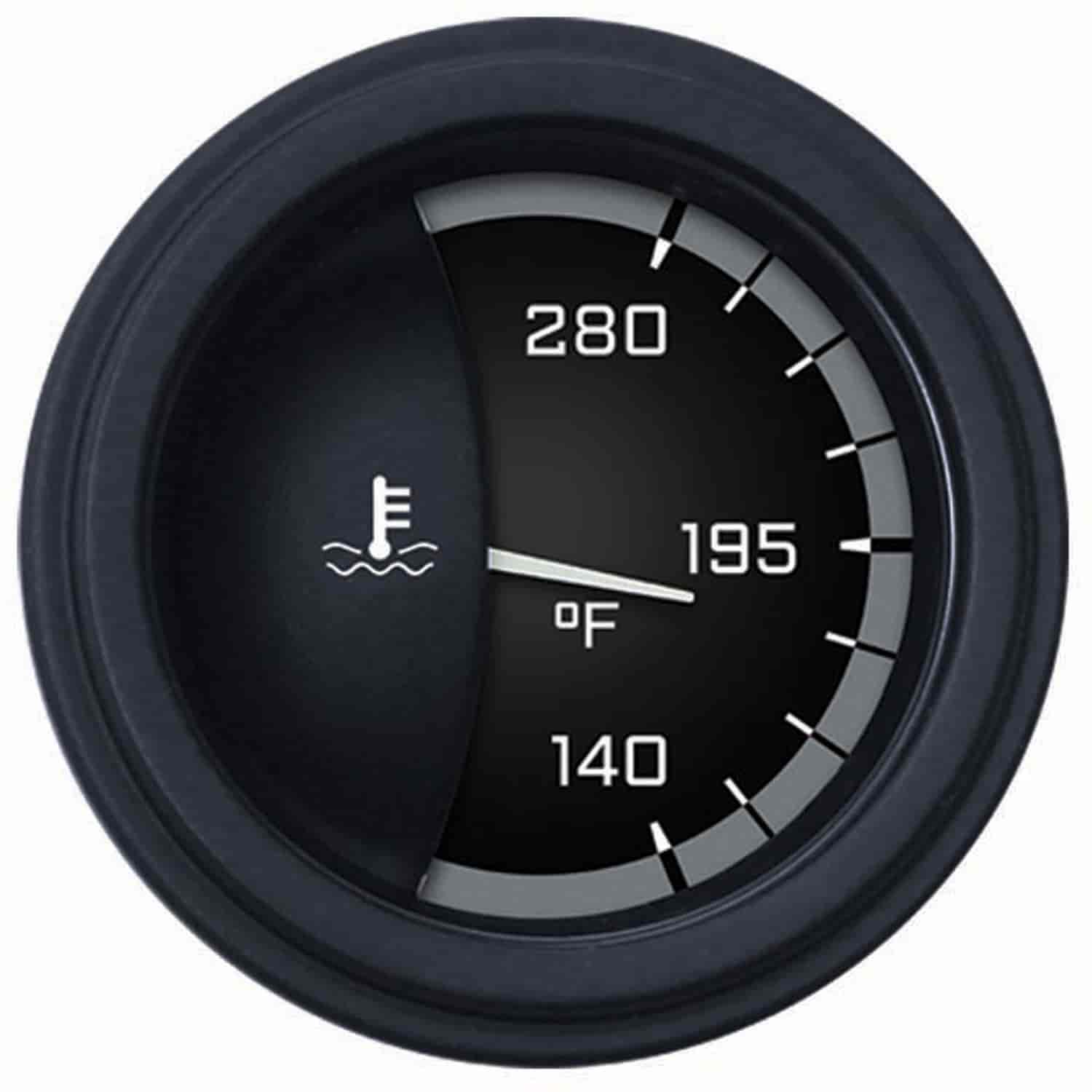 Gray AutoCross Series Water Temperature Gauge 2-1/8" Electrical