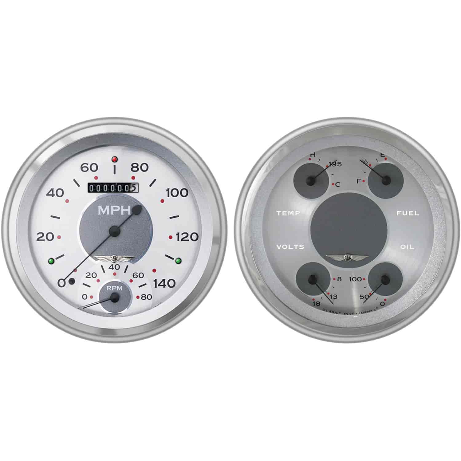 All American Series Gauge Package 1951-52 Chevy Car Includes:
