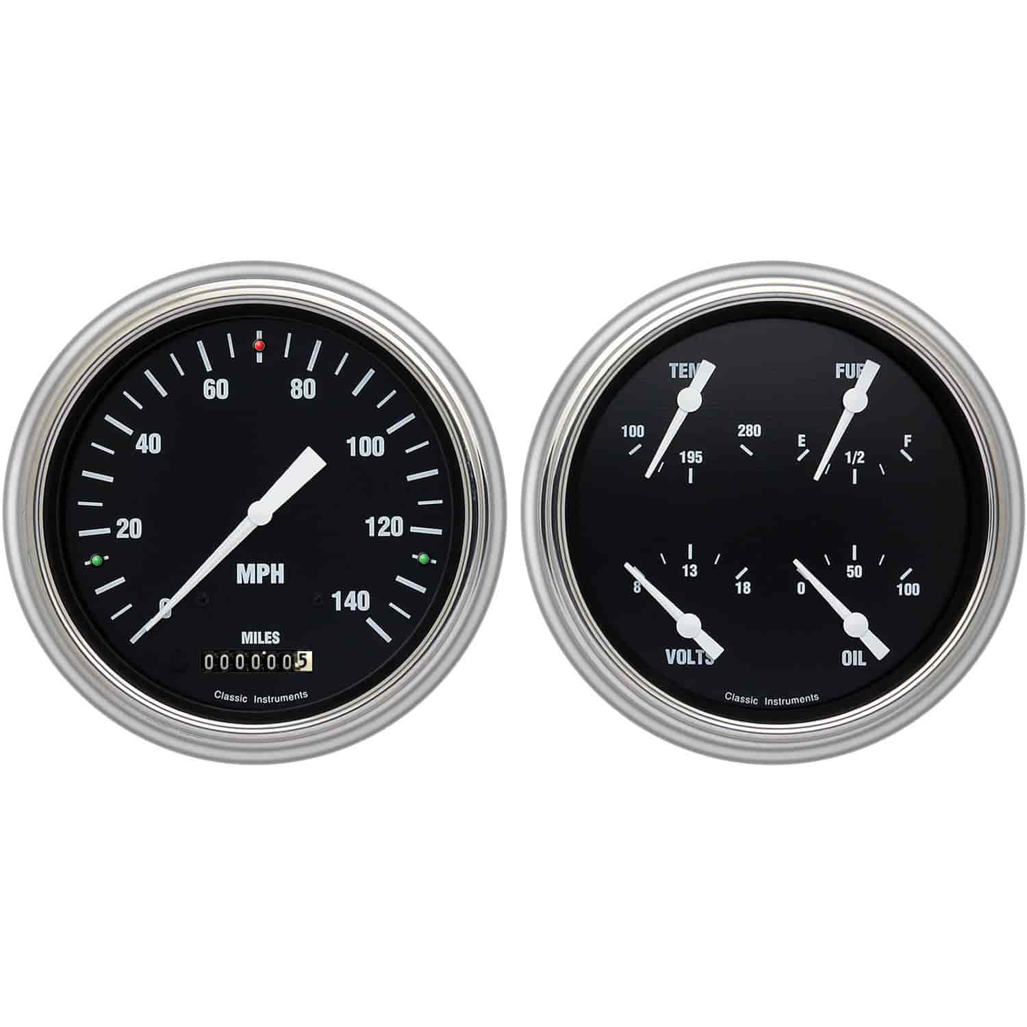 Hot Rod Series Gauge Package 1951-52 Chevy Car Includes: