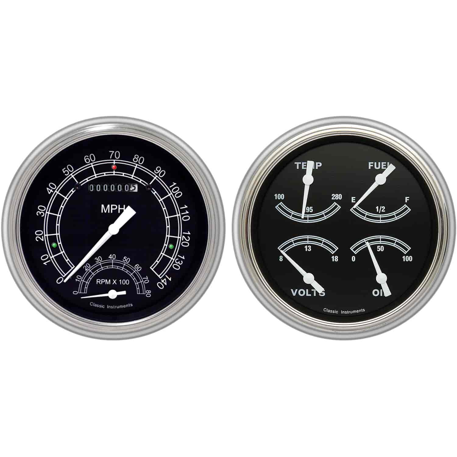 Traditional Series Gauge Package 1951-52 Chevy Car Includes: