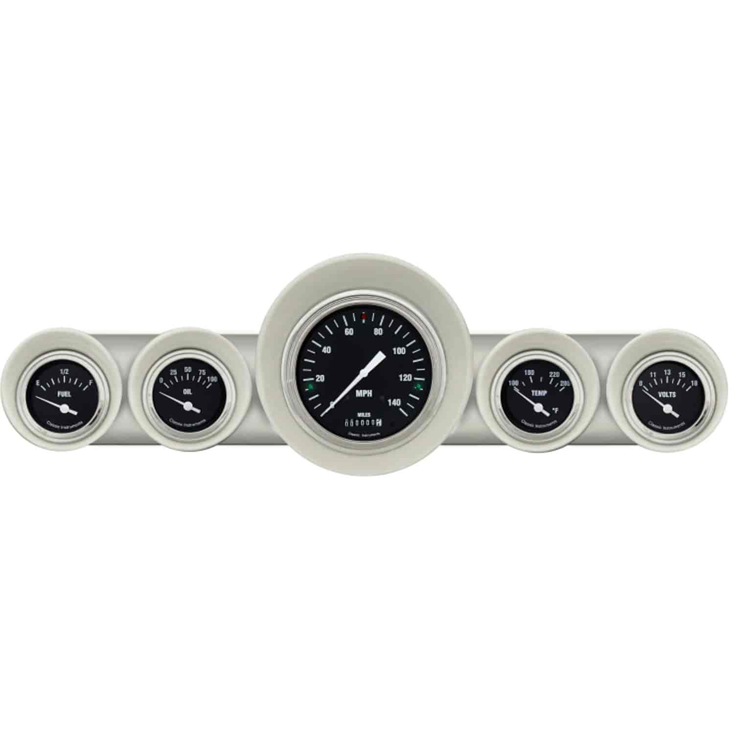 Hot Rod Series Gauge Package 1959-60 Full-Size Chevy Includes: