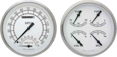 Classic White Series Gauge Package 1947-53 GM Pickup Includes: