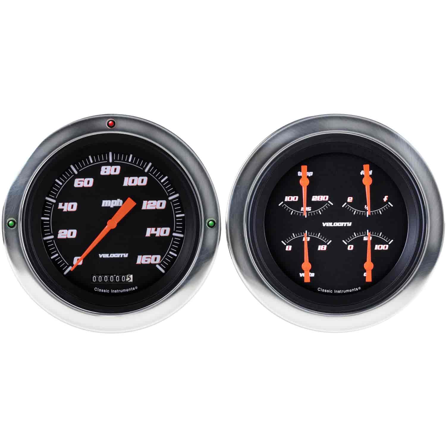 Velocity Series Black Gauge Package 1954-55 Chevy Truck (First Series) Includes: