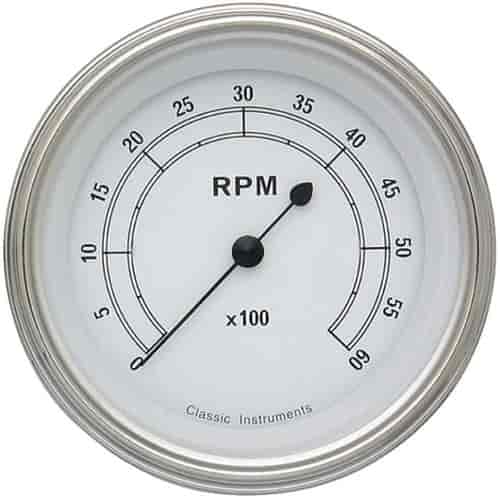 Classic White Series Tachometer 3-3/8" Electrical