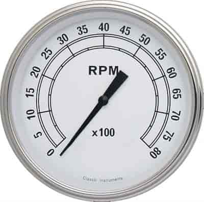 Classic White Series Tachometer 4-5/8" Electrical