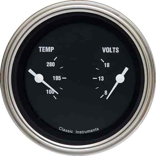 Hot Rod Series Dual Gauge 3-3/8" Electrical Includes:
