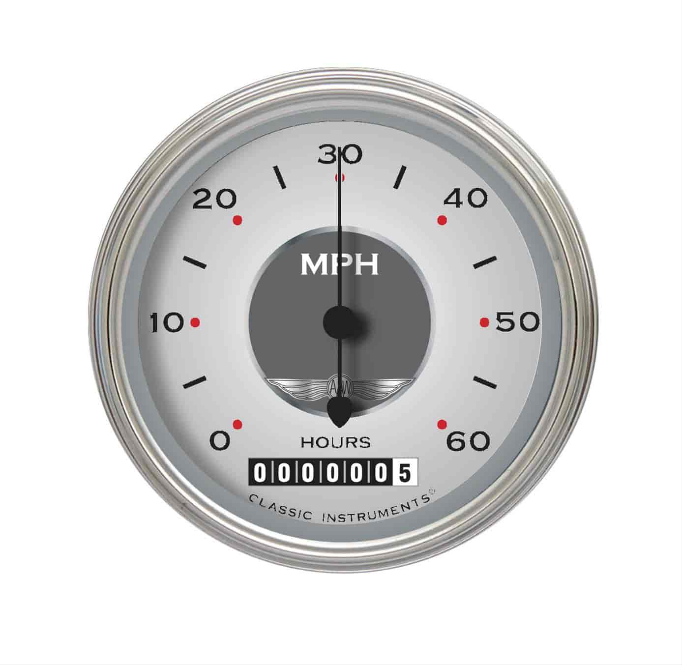 Low Speed Series Speedometer with Hour Meter All American Style