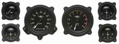 Moal Bomber Series 6-Gauge Set 3-3/8" Elec Speedometer (140 mph)