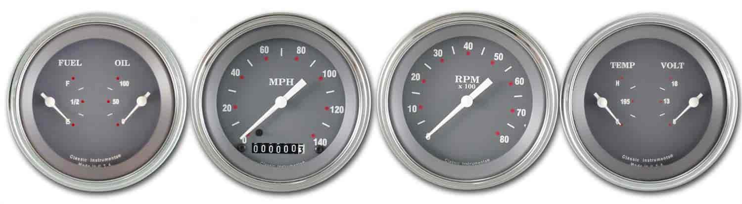 SG Series 4-Gauge Set 3-3/8" Electrical Speedometer (140 mph)