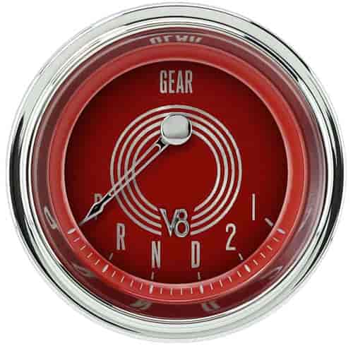 V8 Red Steelie Series Gear Indicator 2-1/8" Electrical