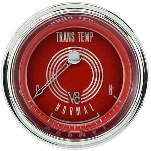V8 Red Steelie Series Transmission Temperature Gauge 2-1/8